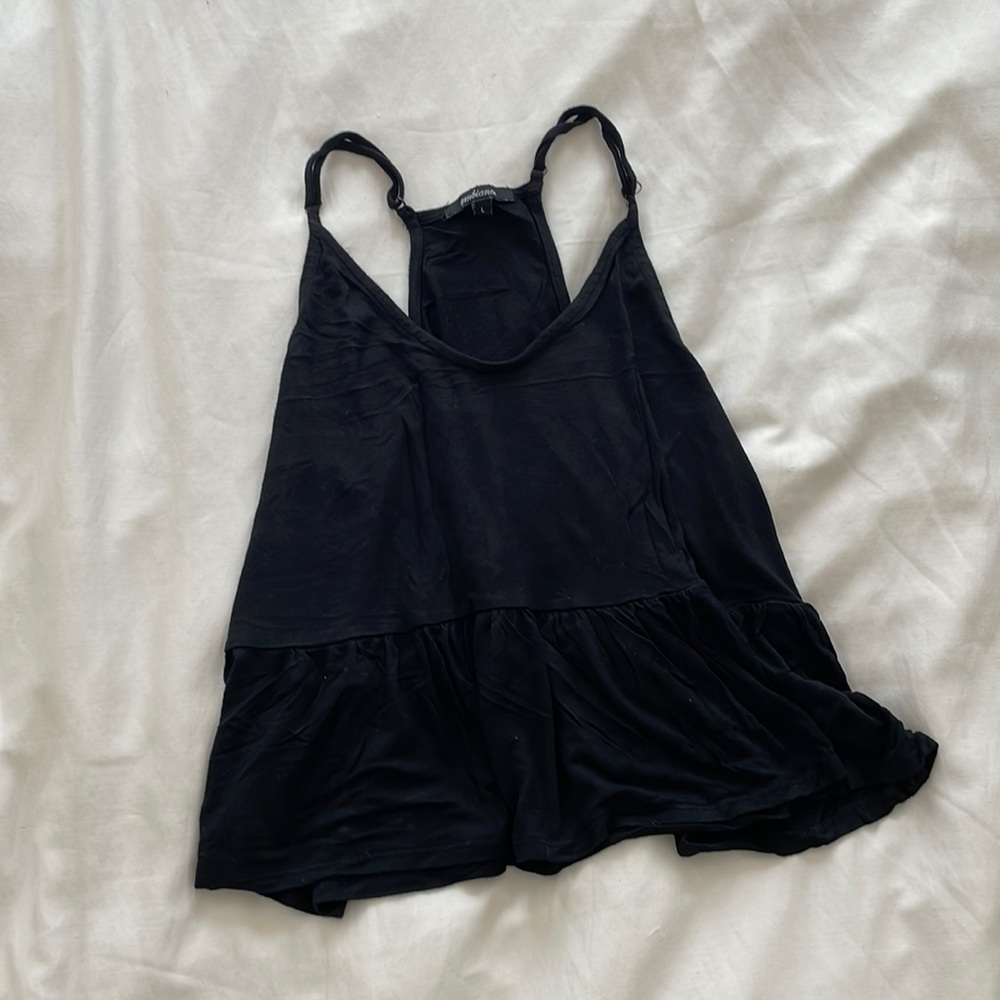 Black flowy tank top